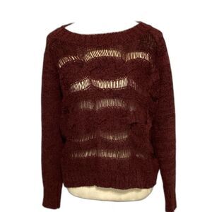 Kenzie Women’s Sweater Knit. With Black Mesh Back and Front. No size Tag.